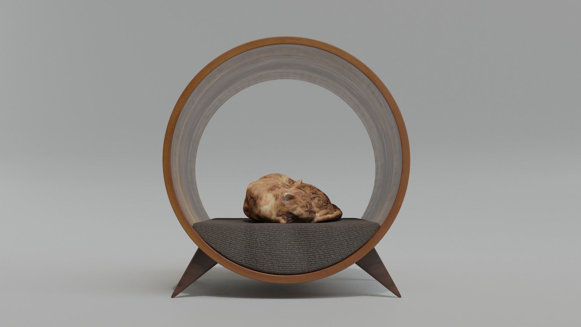 Cat House - Round House - Bed 3D model_2