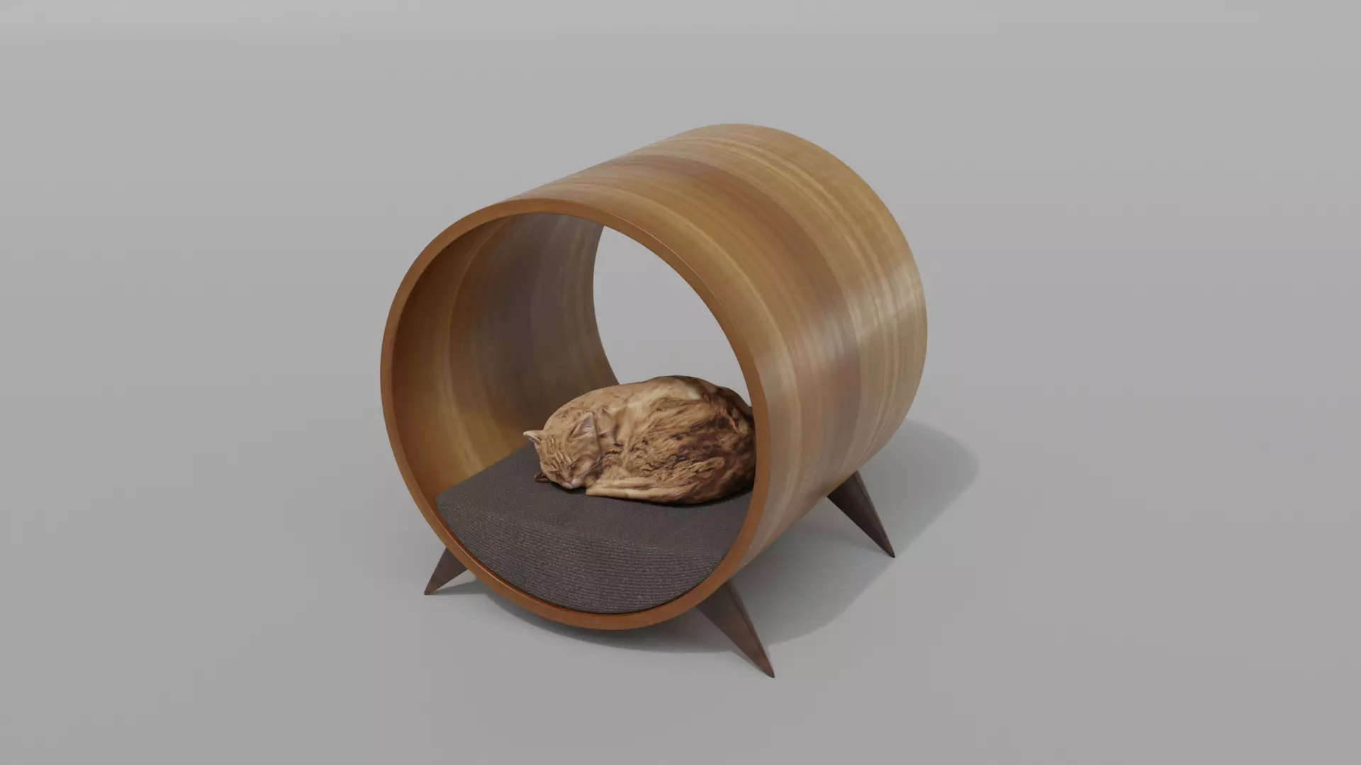 Cat House - Round House - Bed 3D model_0