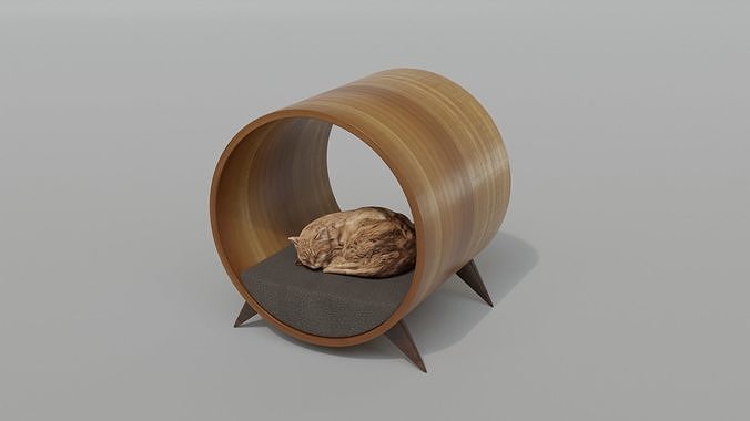 Cat House - Round House - Bed 3D model