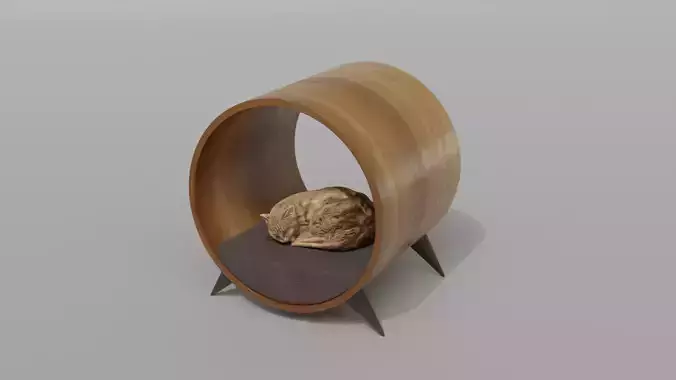 Cat House - Round House - Bed 3D model