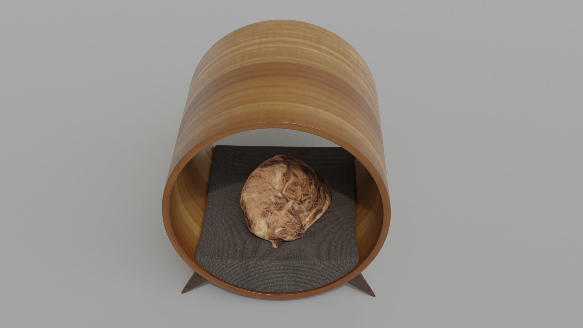 Cat House - Round House - Bed 3D model_3