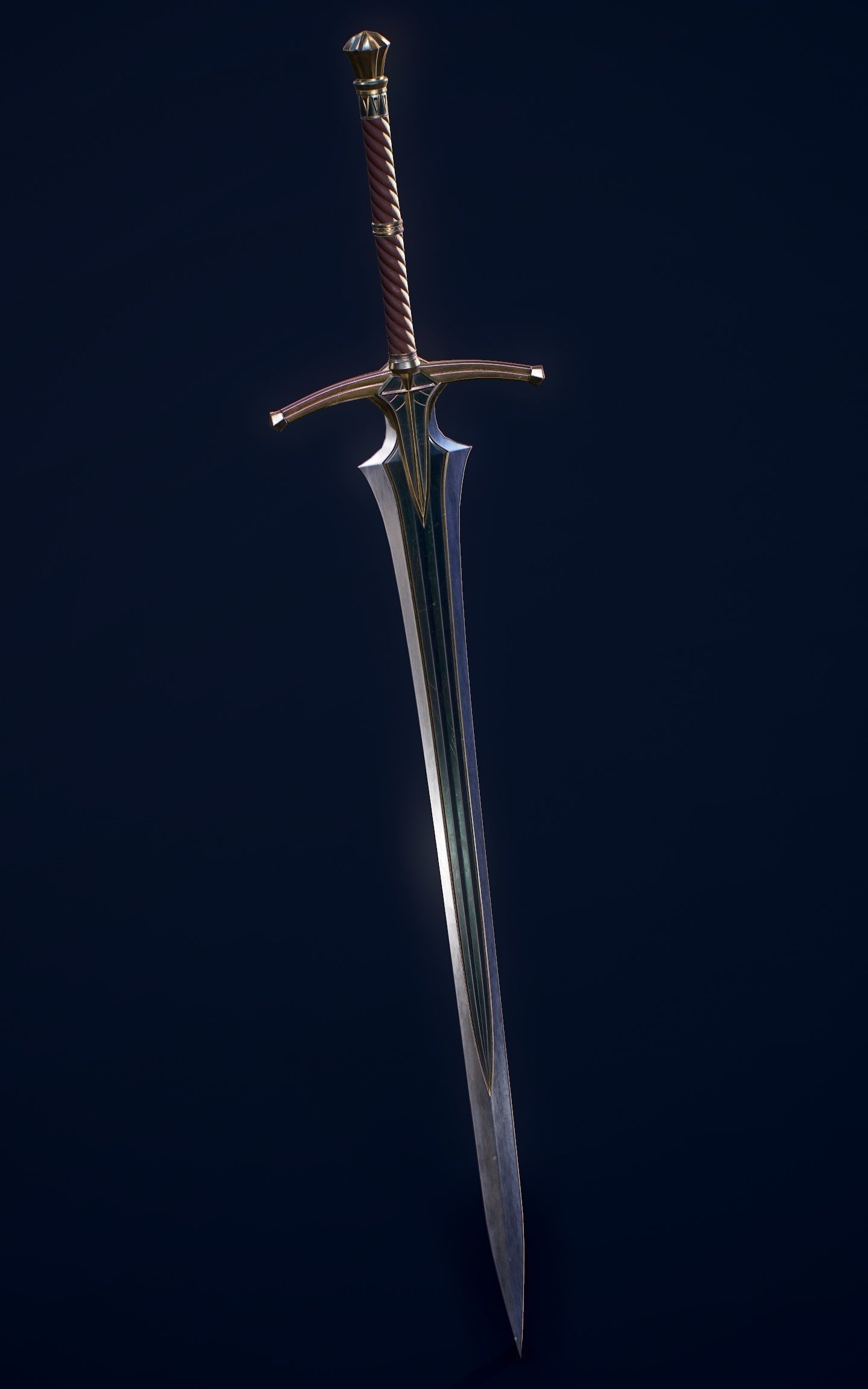 Elf Swordmaster - Game Ready Low-poly 3D model_18