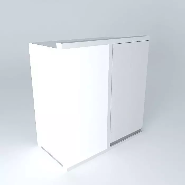 American corner straight 1 DOOR Free 3D model