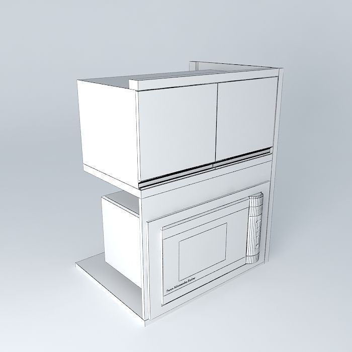 Aereo with microwave oven Free 3D model_3