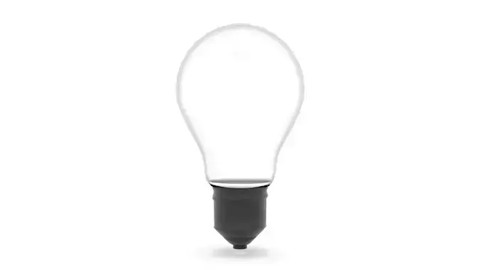 Simple Light Bulb Low-poly 3D model