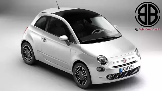 Fiat 500 2016 3D model