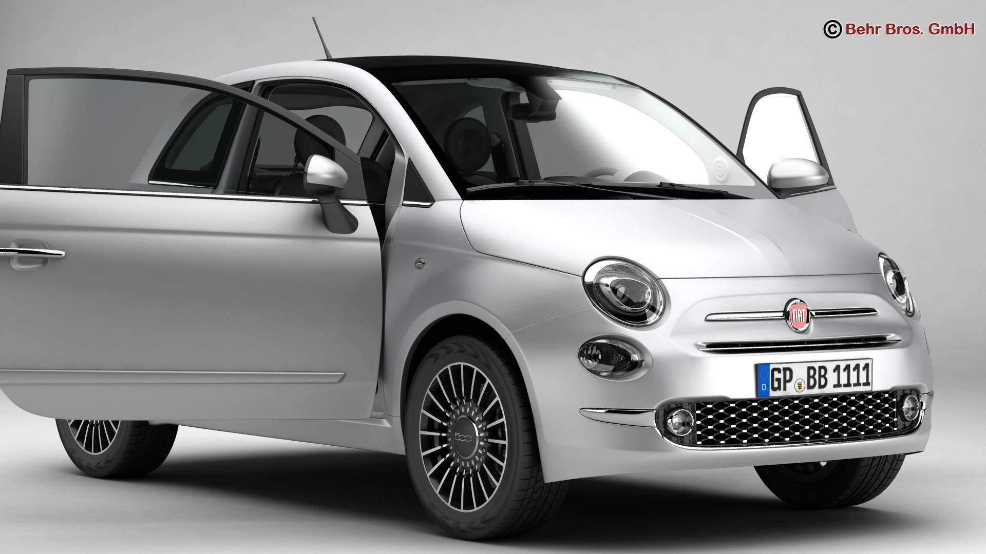 Fiat 500 2016 3D model_2