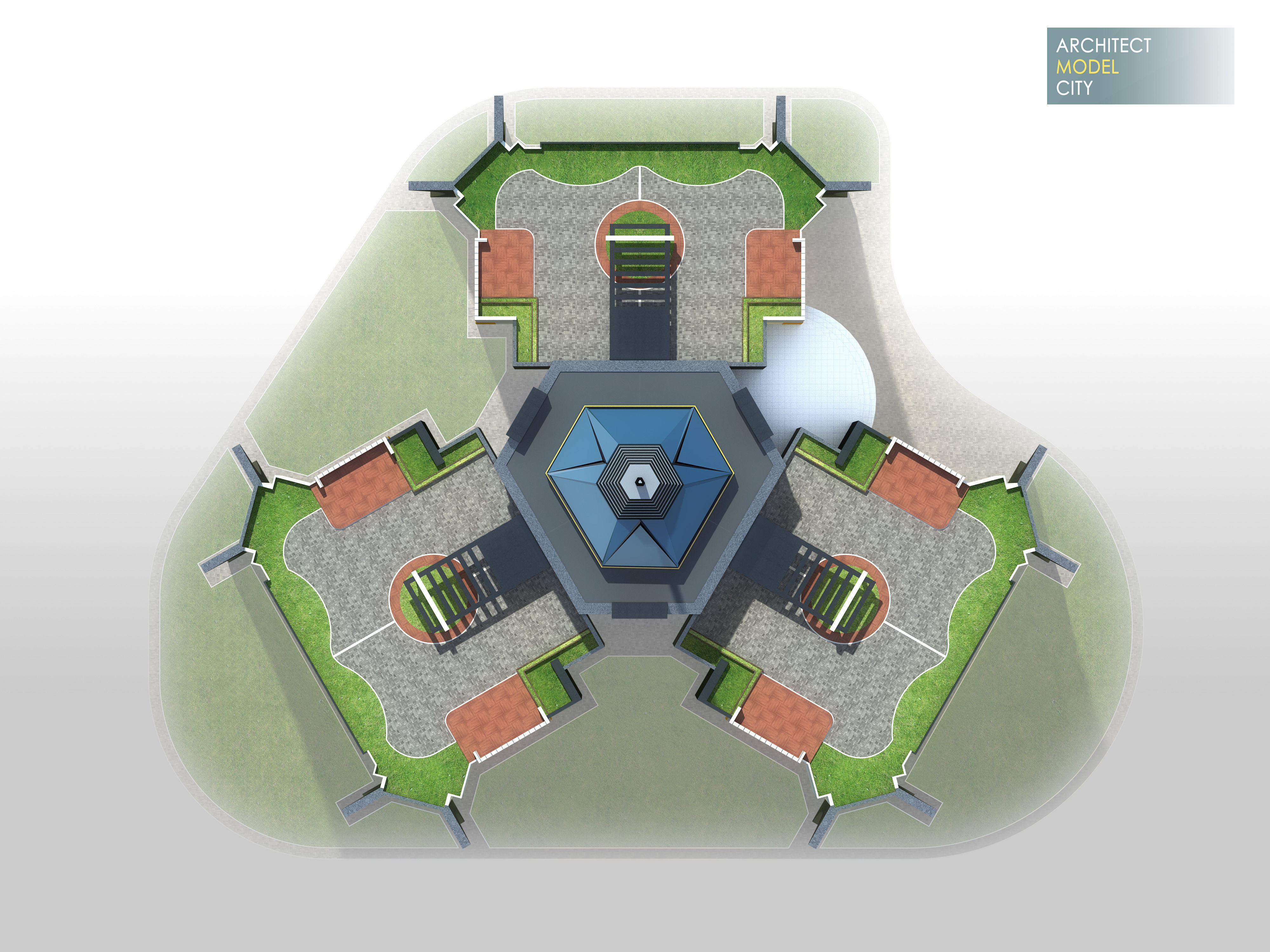 Apartment Architectural 3d Model with Render Scene Low-poly 3D model_4