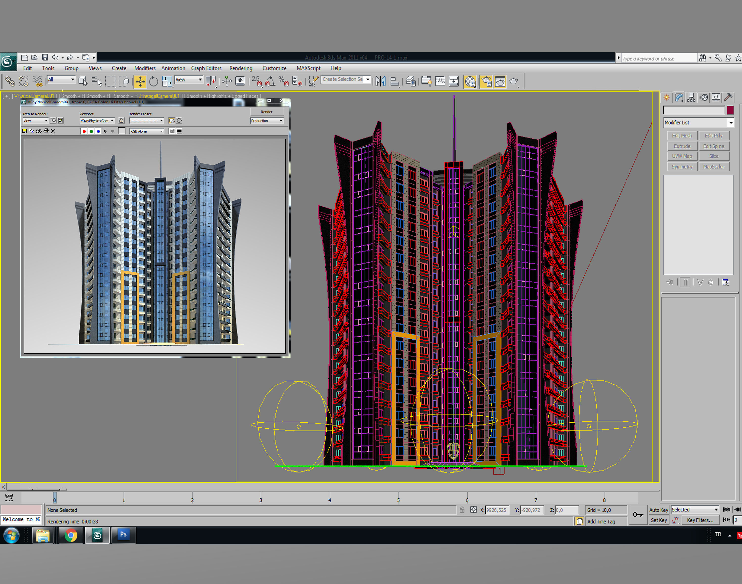 Apartment Architectural 3d Model with Render Scene Low-poly 3D model_3