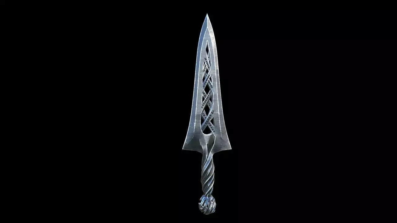 Dagger Low-poly lord of rings sword Low-poly 3D model_0