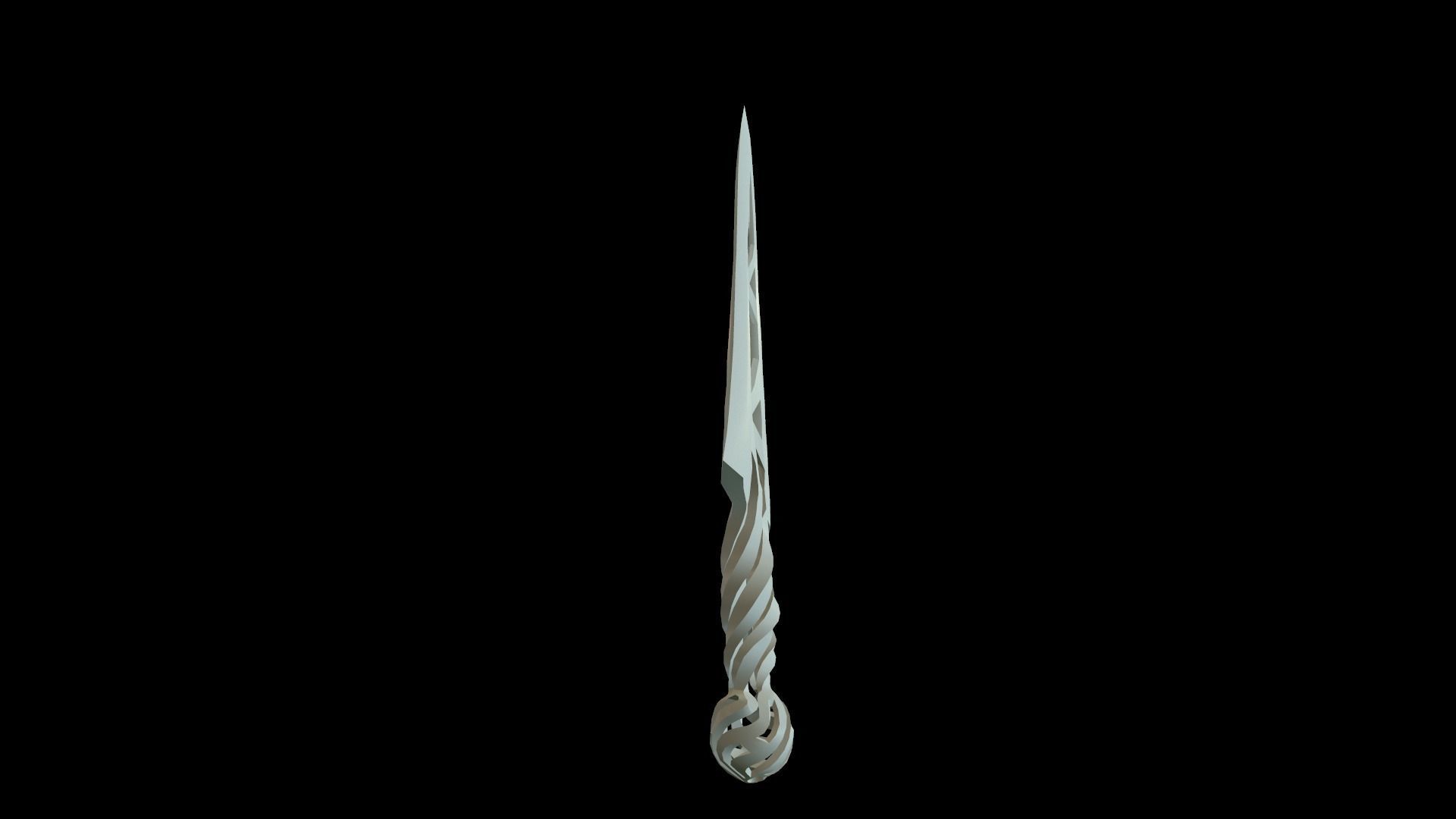 Dagger Low-poly lord of rings sword Low-poly 3D model_14