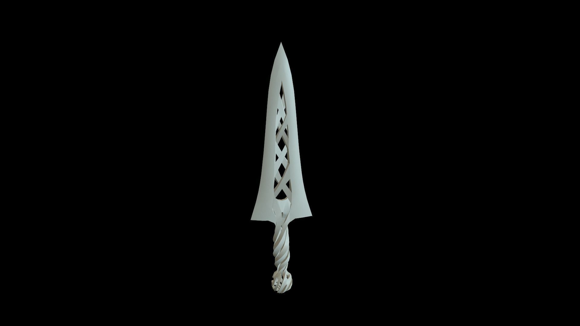 Dagger Low-poly lord of rings sword Low-poly 3D model_12