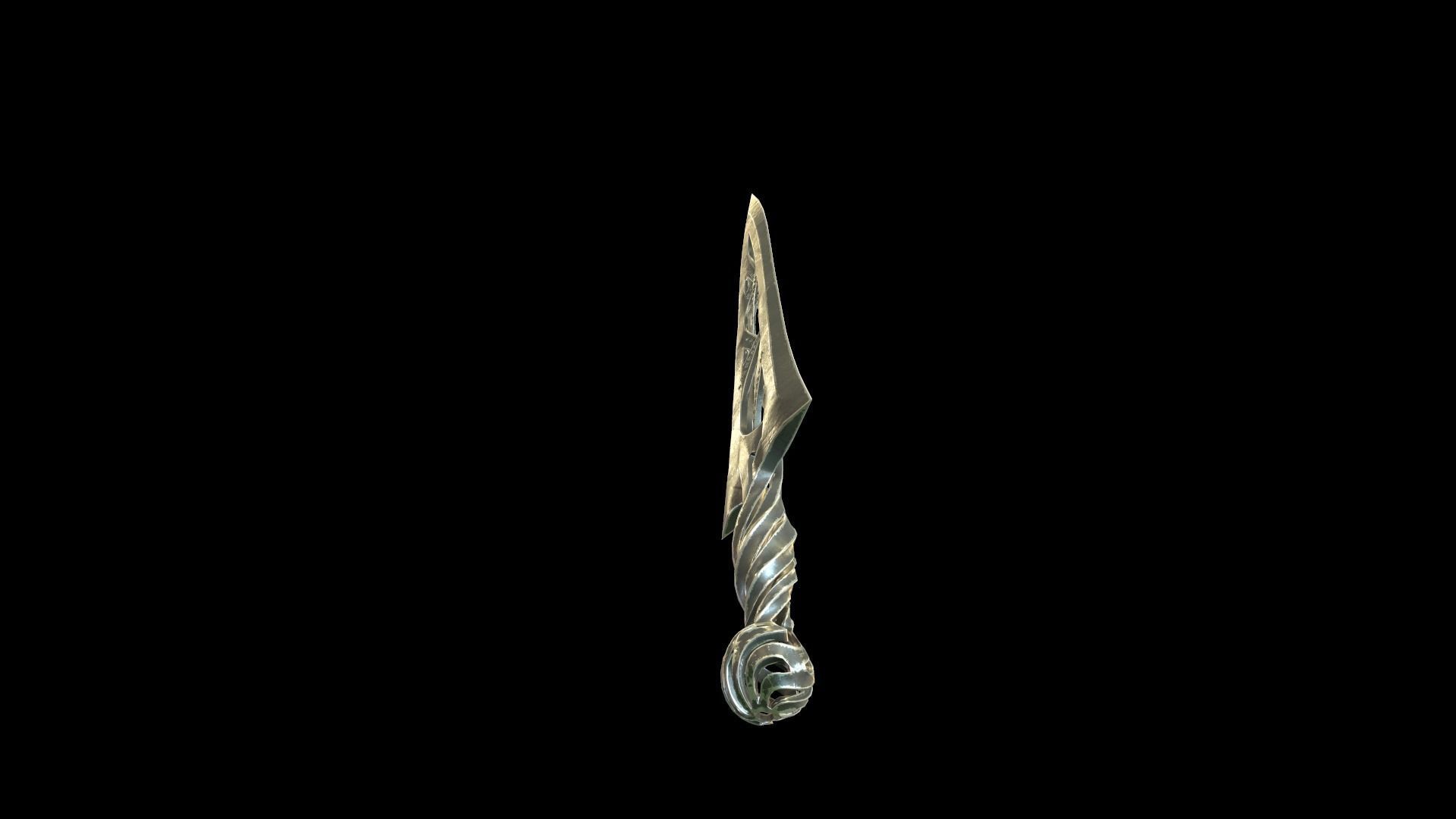 Dagger Low-poly lord of rings sword Low-poly 3D model_7