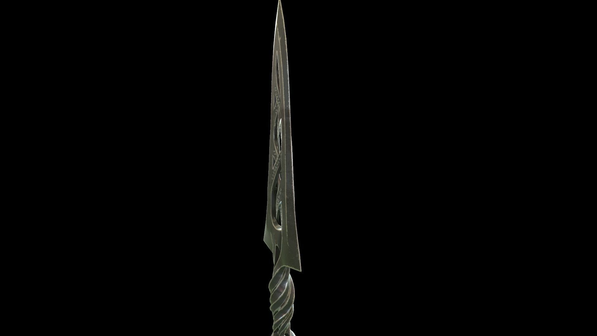 Dagger Low-poly lord of rings sword Low-poly 3D model_9