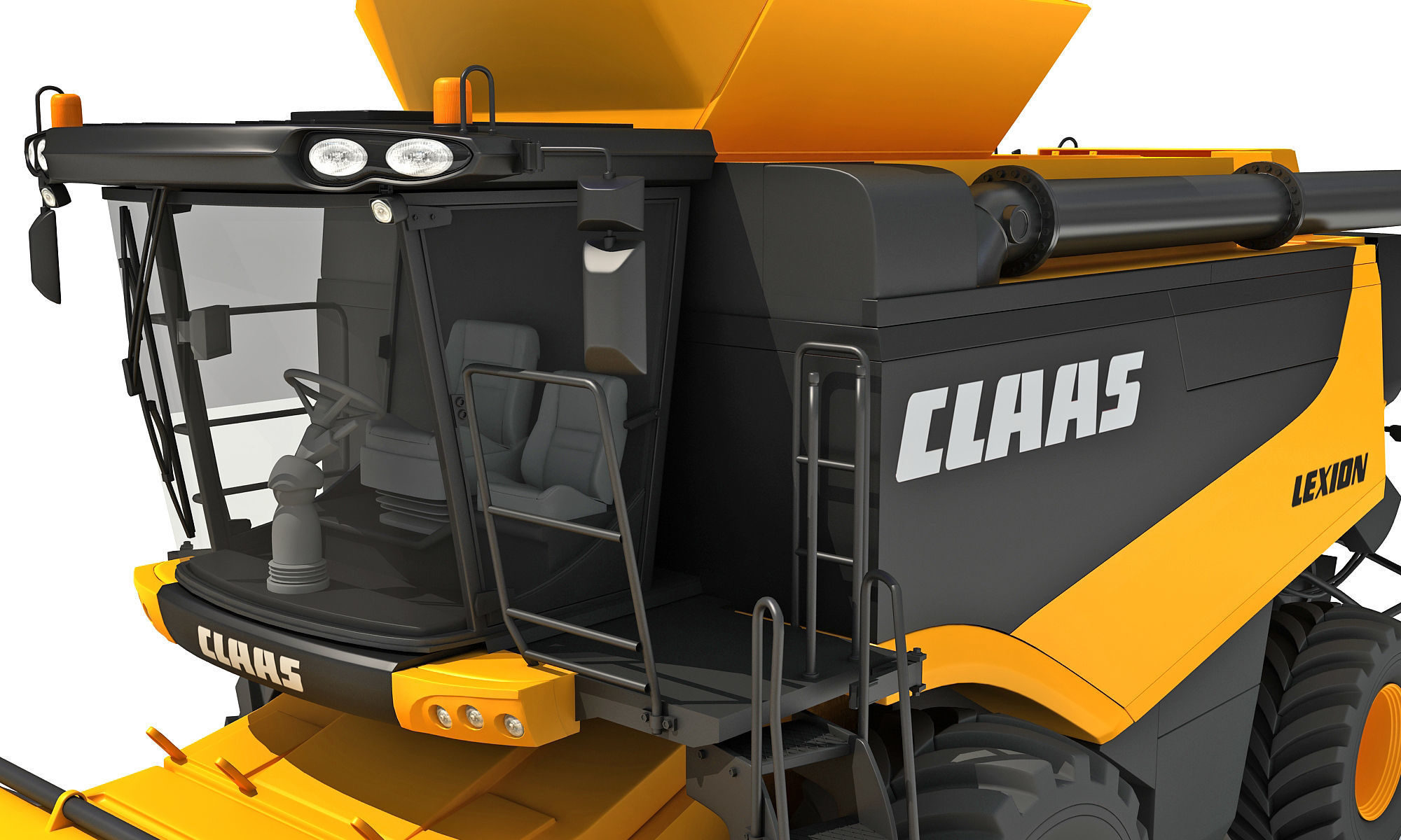 Combine Harvester Claas Lexion Models 3D model_10