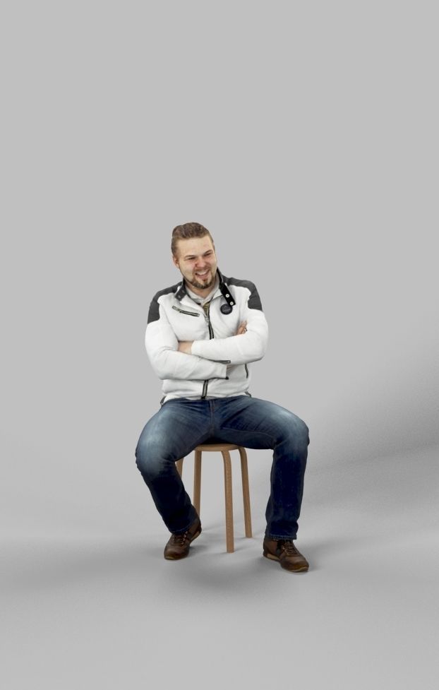 5x CASUAL SITTING MAN VOL01 SCANNED 3D Model Collection_18