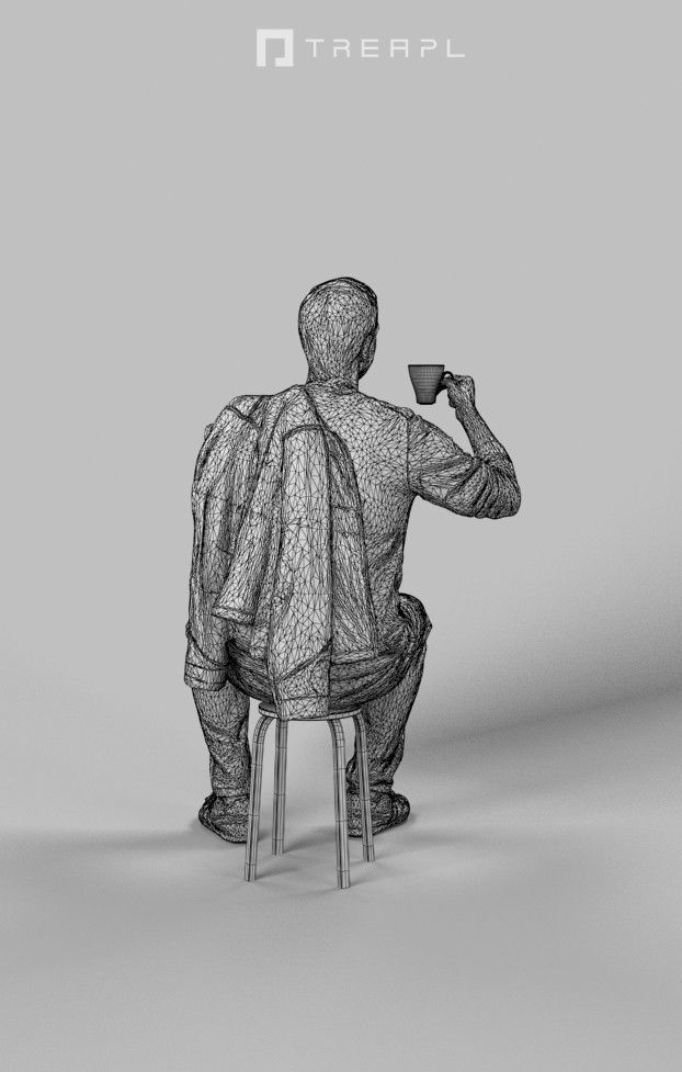 5x CASUAL SITTING MAN VOL02 SCANNED 3D Model Collection_35