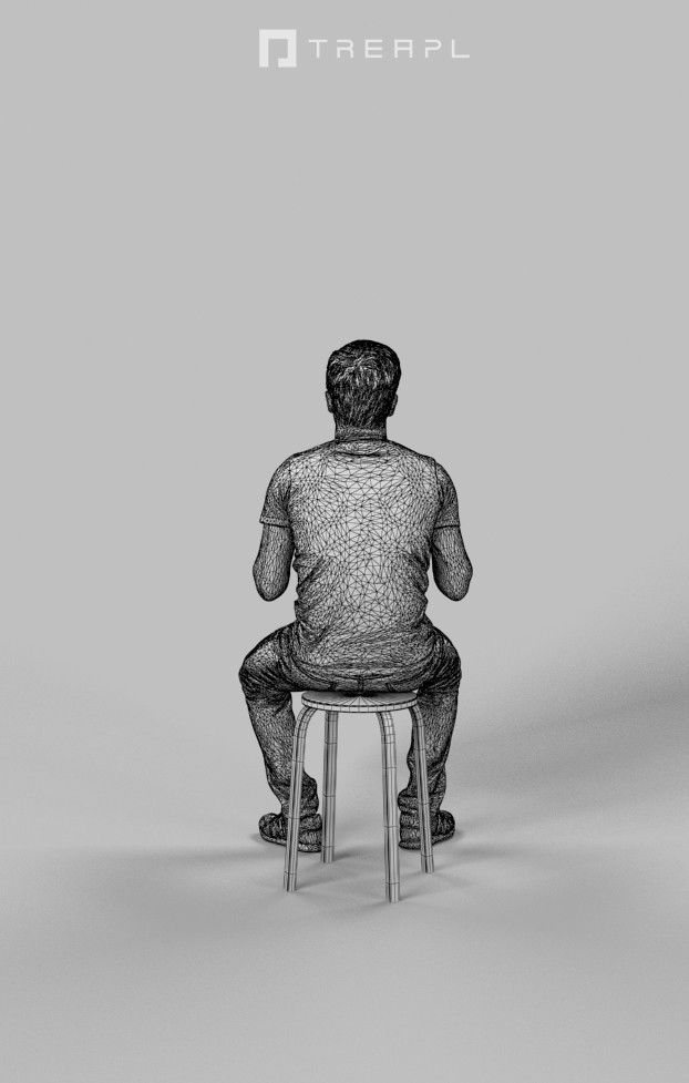 5x CASUAL SITTING MAN VOL02 SCANNED 3D Model Collection_43