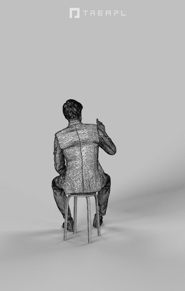 5x BUSINESS SITTING MAN VOL01 SCANNED 3D Model Collection_27