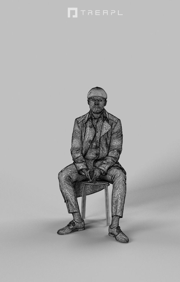 5x BUSINESS SITTING MAN VOL01 SCANNED 3D Model Collection_43