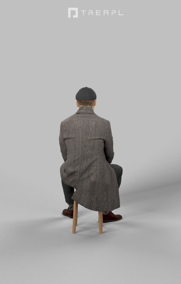 5x BUSINESS SITTING MAN VOL01 SCANNED 3D Model Collection_40
