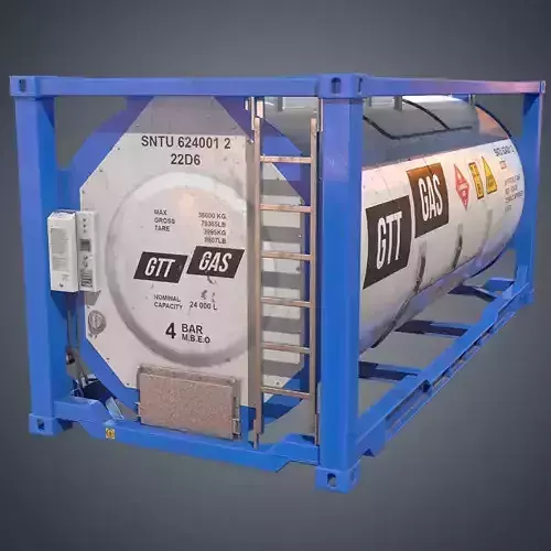 Container tank Low-poly 3D model