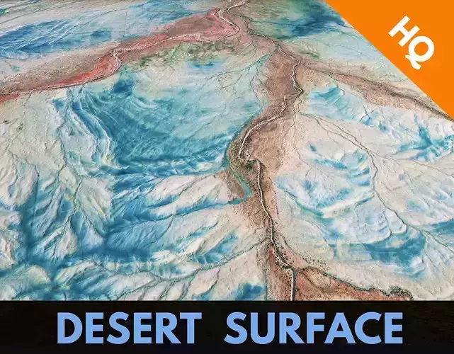 Desert Surface Terrain Relief Landscape Environment  PBR 11 Low-poly 3D model