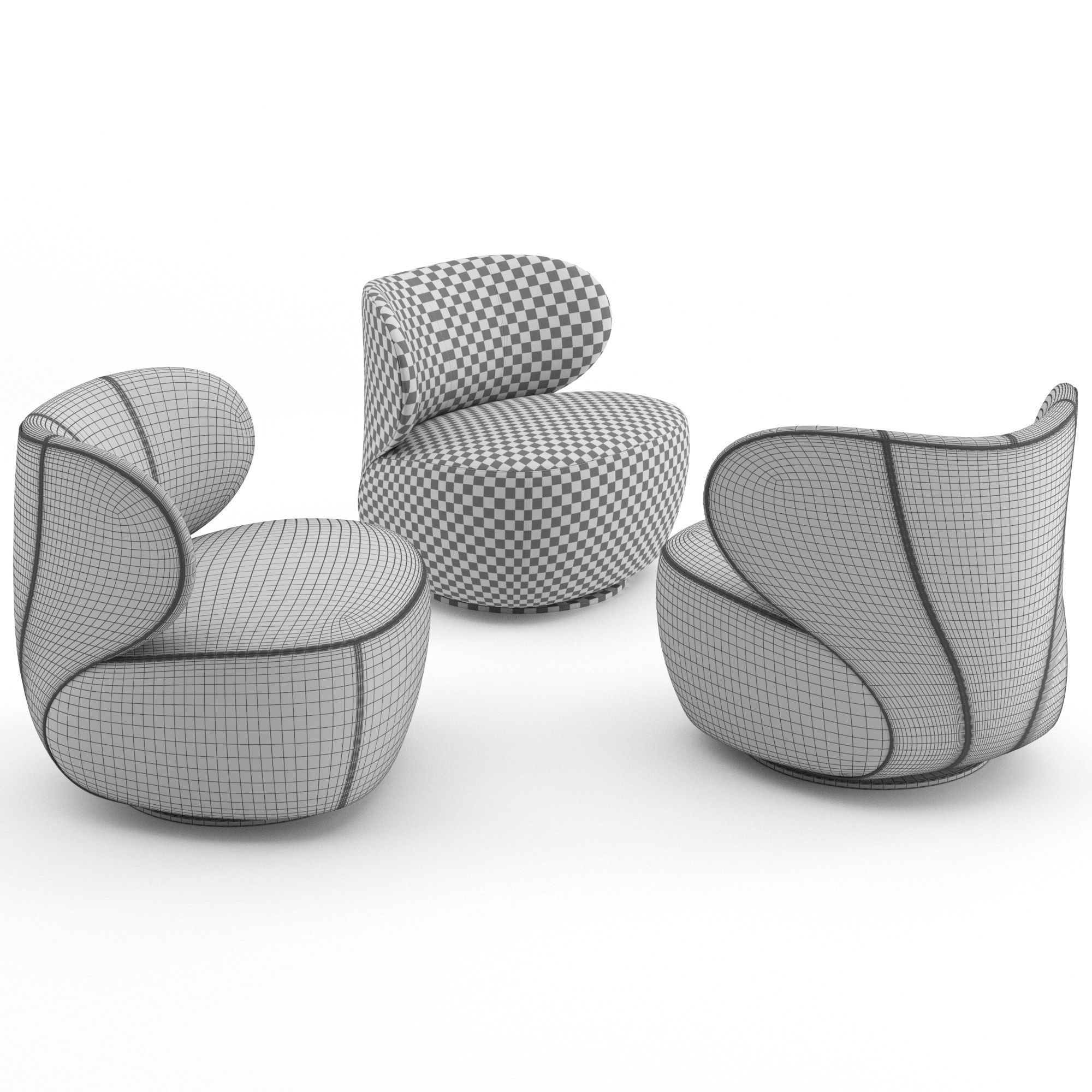 Bao Armchair by Walter Knoll  3D model_6