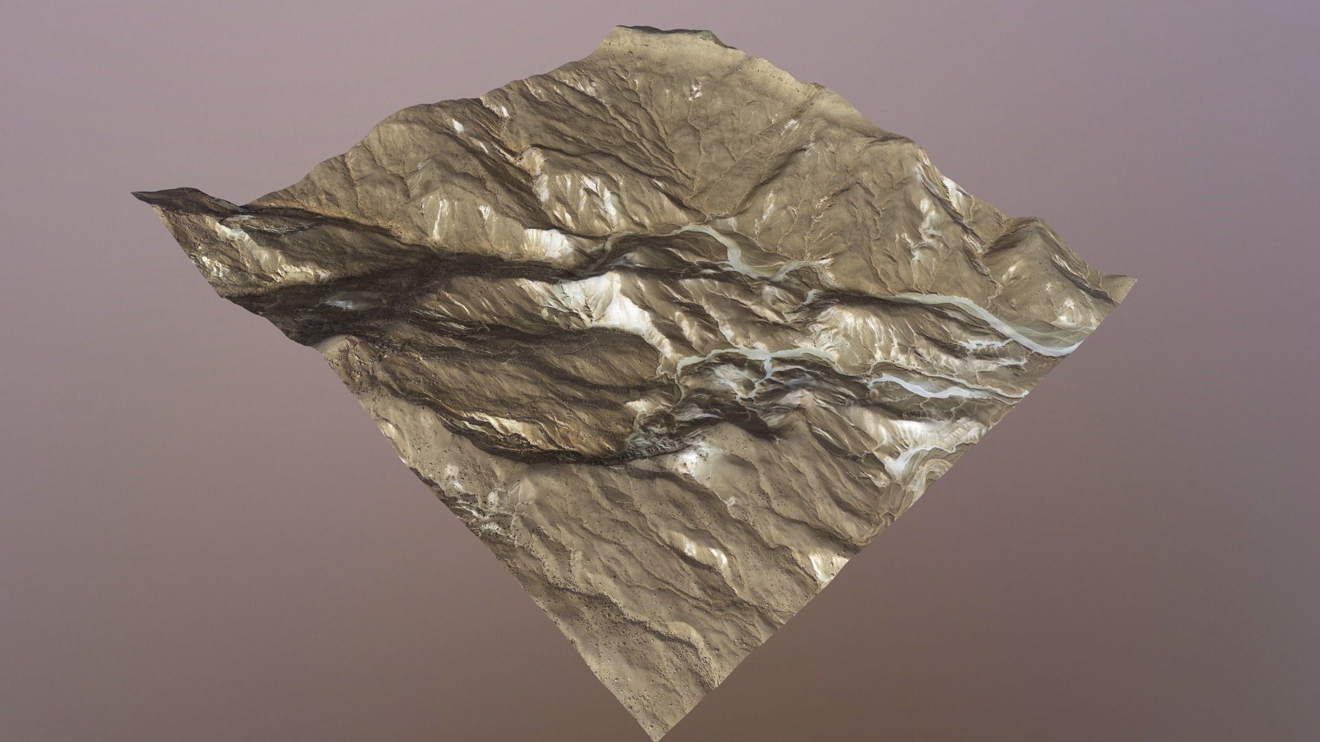 Valley Mountain Rocks Landscape Terrain Desert Cliff PBR 08 Low-poly 3D model_21