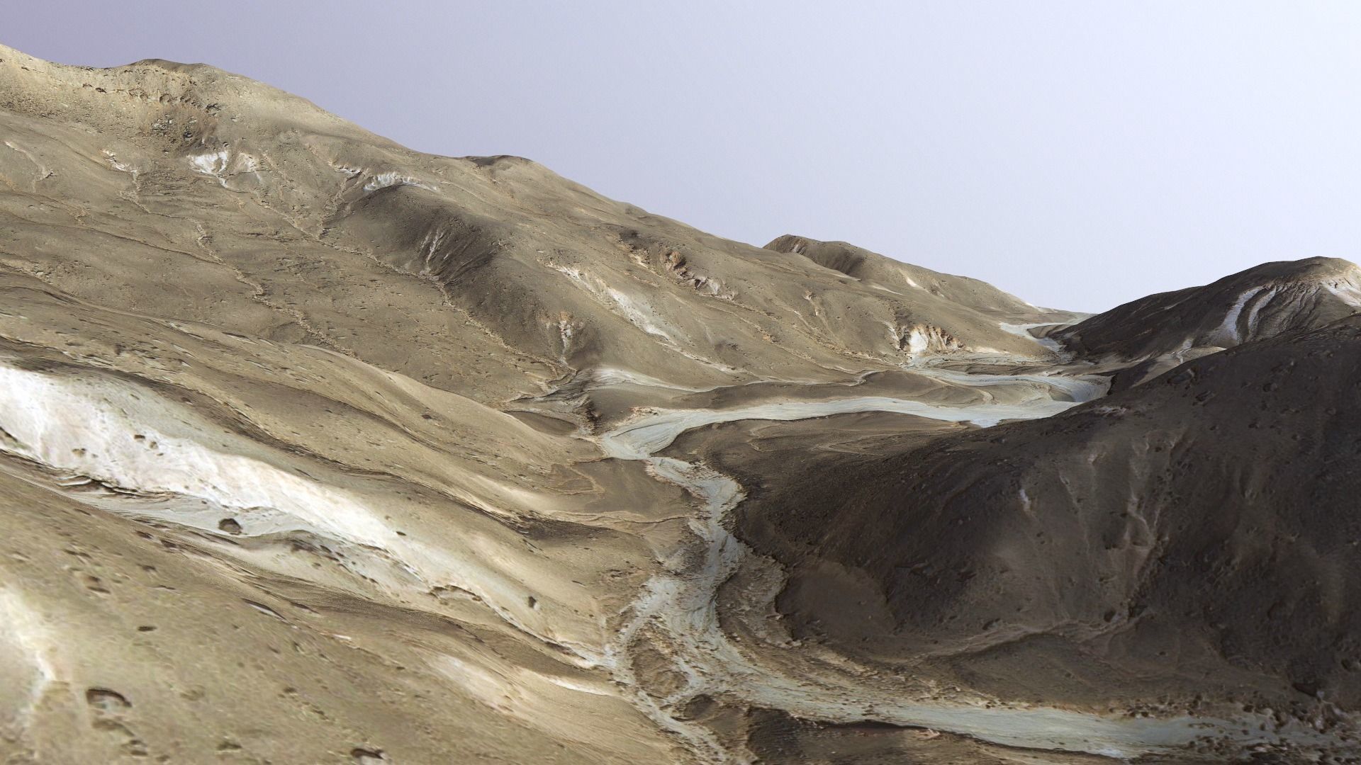 Valley Mountain Rocks Landscape Terrain Desert Cliff PBR 08 Low-poly 3D model_3