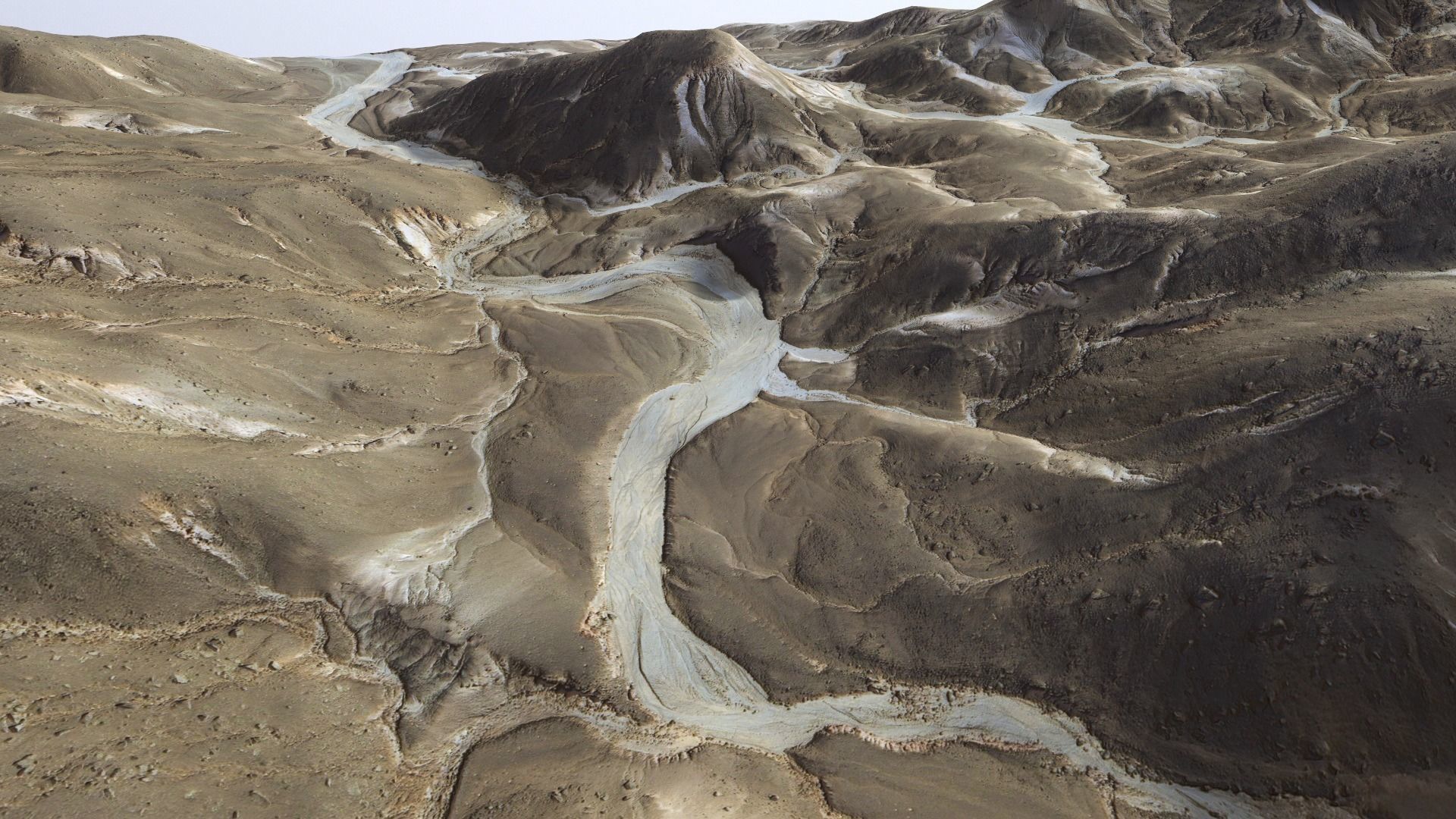 Valley Mountain Rocks Landscape Terrain Desert Cliff PBR 08 Low-poly 3D model_12