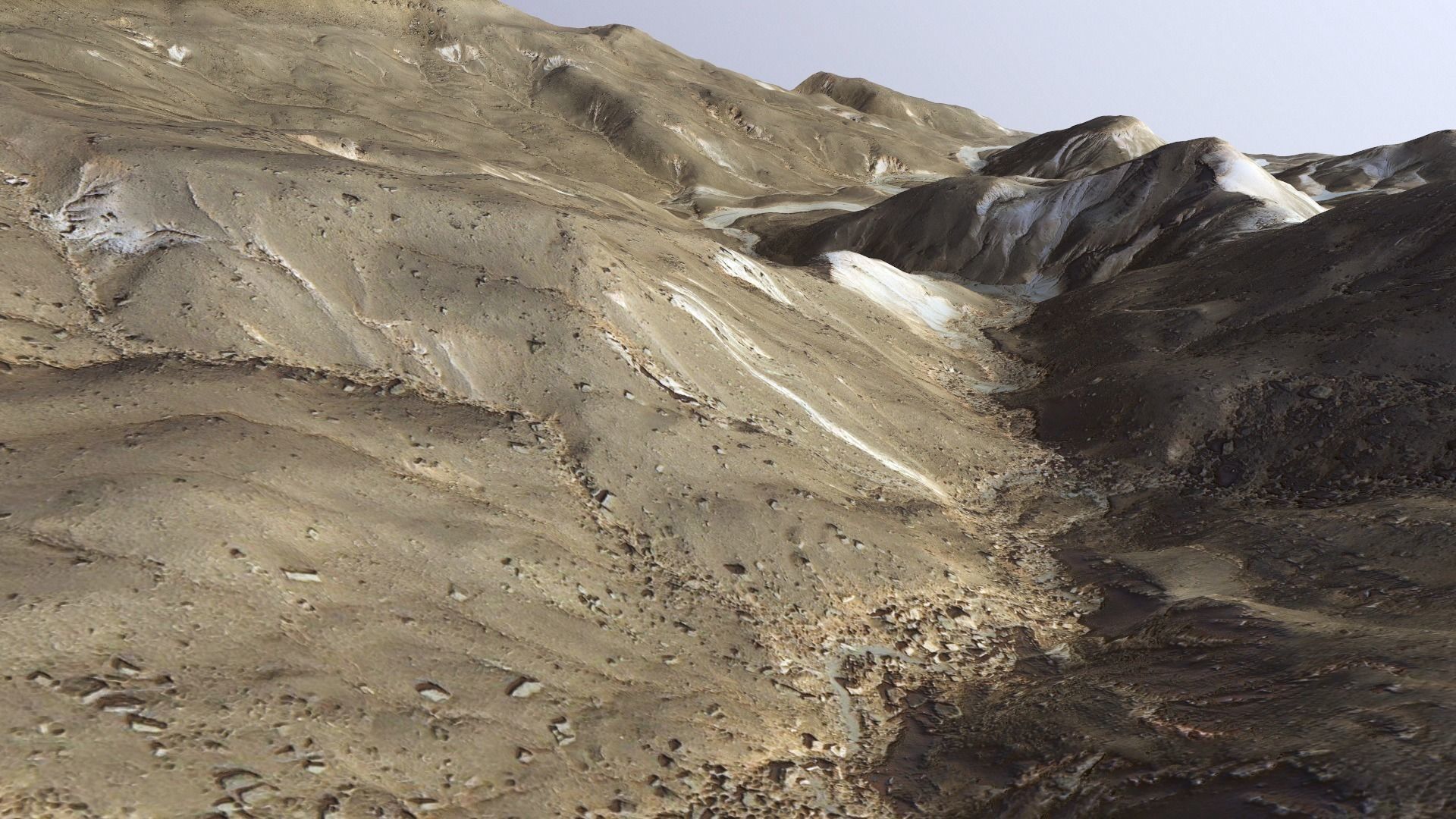 Valley Mountain Rocks Landscape Terrain Desert Cliff PBR 08 Low-poly 3D model_15