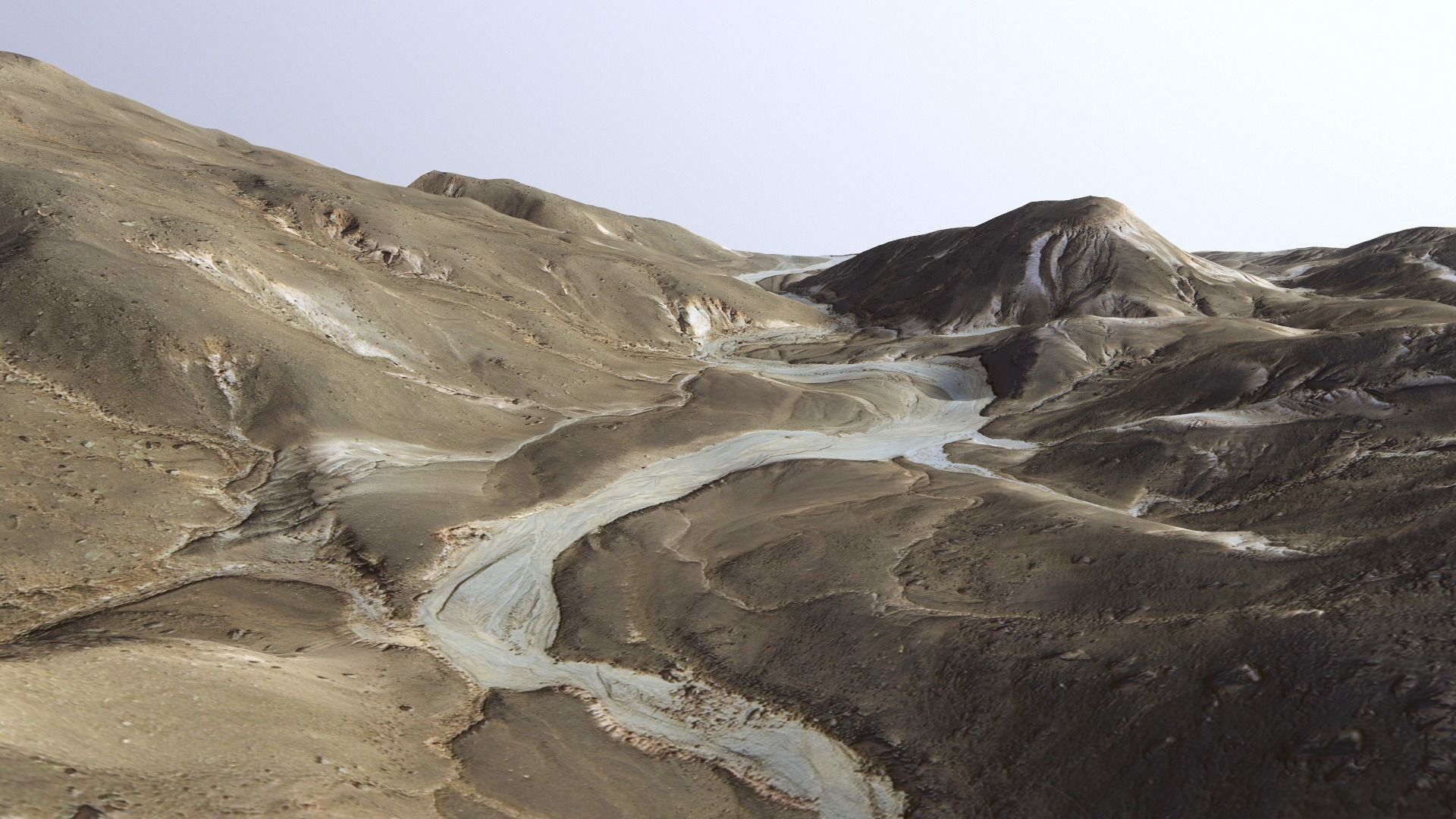 Valley Mountain Rocks Landscape Terrain Desert Cliff PBR 08 Low-poly 3D model_16