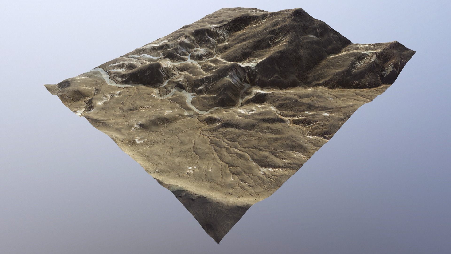 Valley Mountain Rocks Landscape Terrain Desert Cliff PBR 08 Low-poly 3D model_23