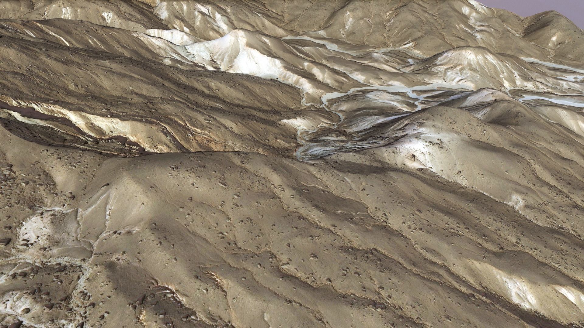 Valley Mountain Rocks Landscape Terrain Desert Cliff PBR 08 Low-poly 3D model_9