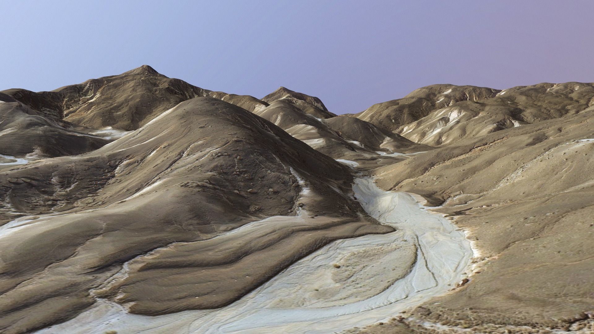 Valley Mountain Rocks Landscape Terrain Desert Cliff PBR 08 Low-poly 3D model_2