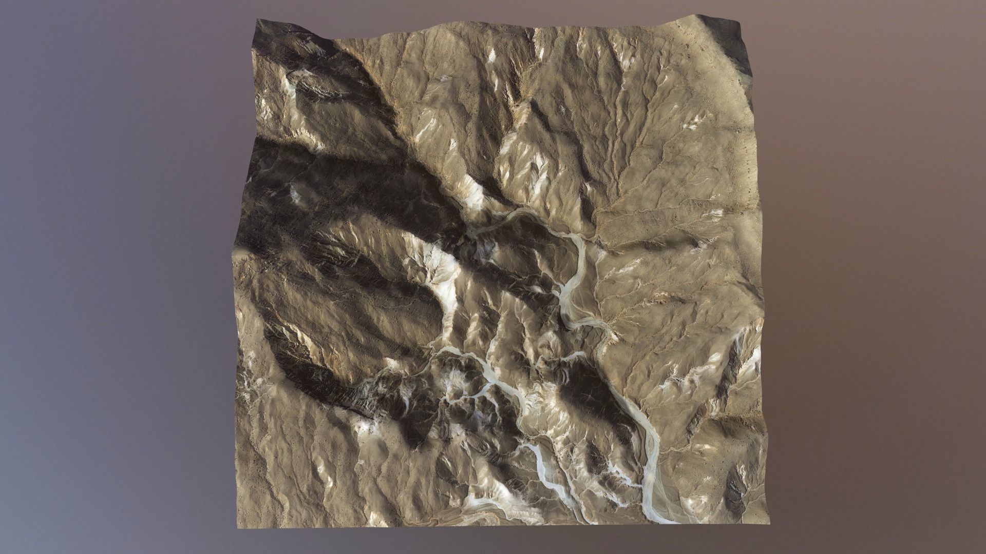 Valley Mountain Rocks Landscape Terrain Desert Cliff PBR 08 Low-poly 3D model_19