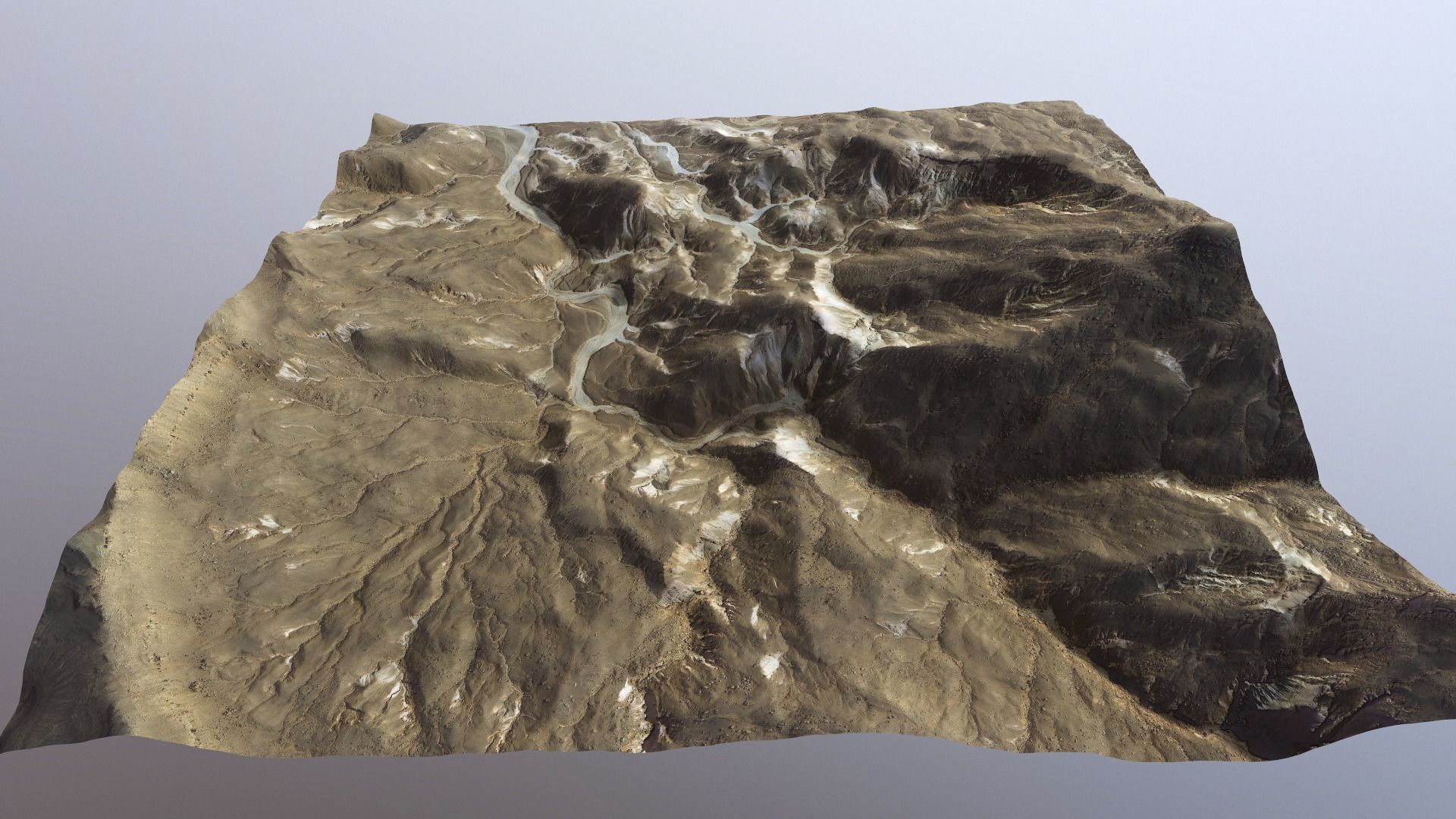 Valley Mountain Rocks Landscape Terrain Desert Cliff PBR 08 Low-poly 3D model_20