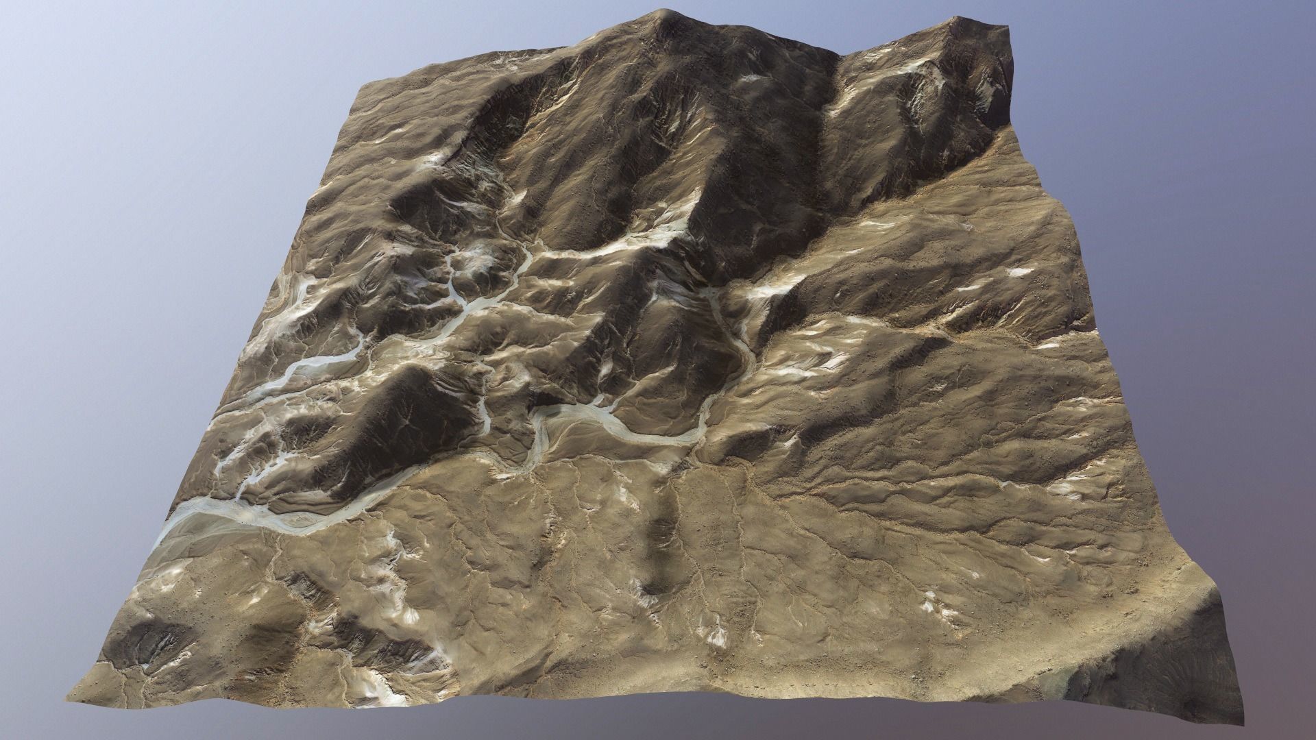 Valley Mountain Rocks Landscape Terrain Desert Cliff PBR 08 Low-poly 3D model_24