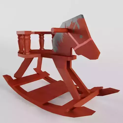 Low-poly Rocking Horse Low-poly 3D model
