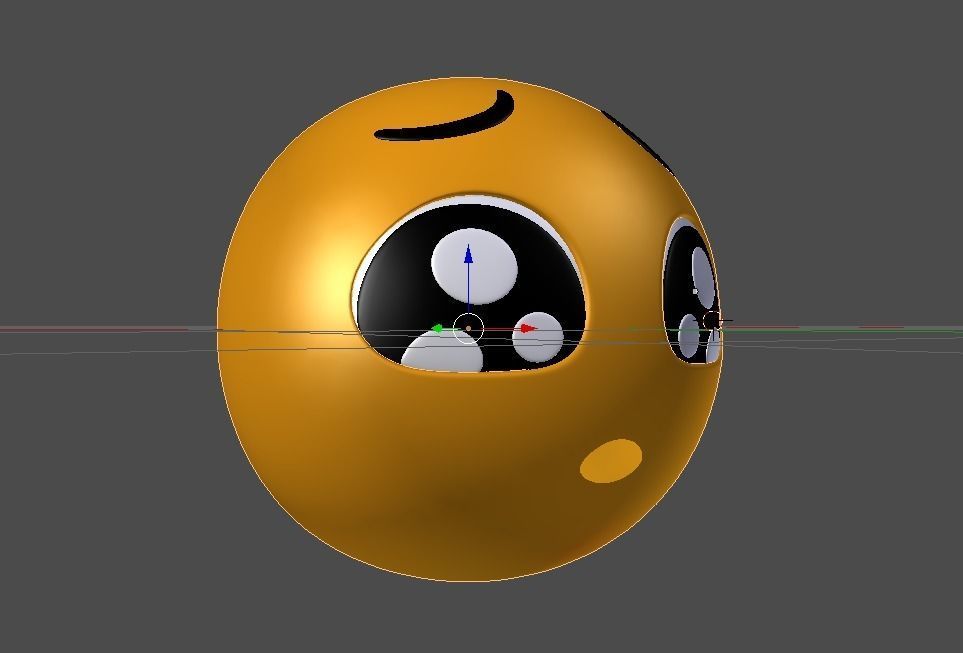 Emoji Pleading Face 3D model_2
