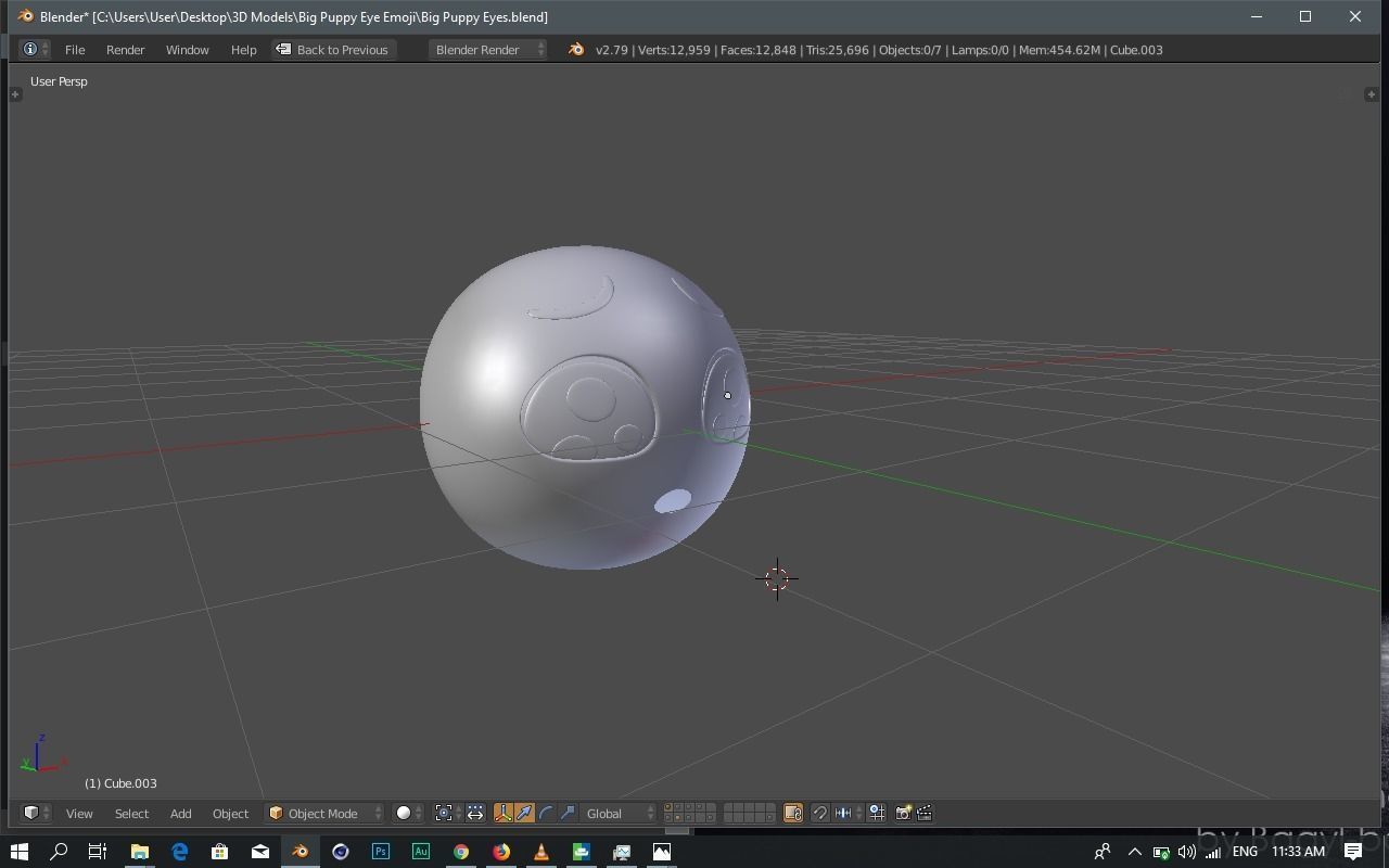 Emoji Pleading Face 3D model_8