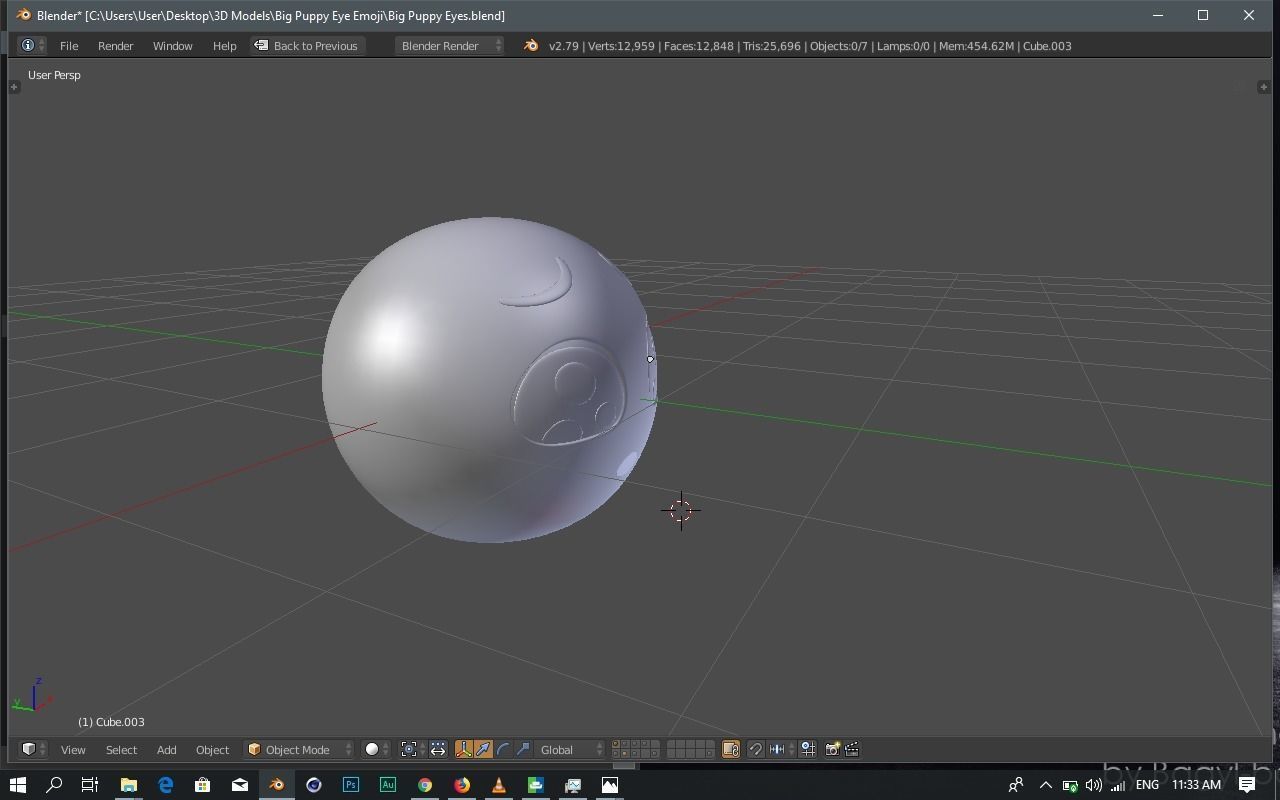 Emoji Pleading Face 3D model_5