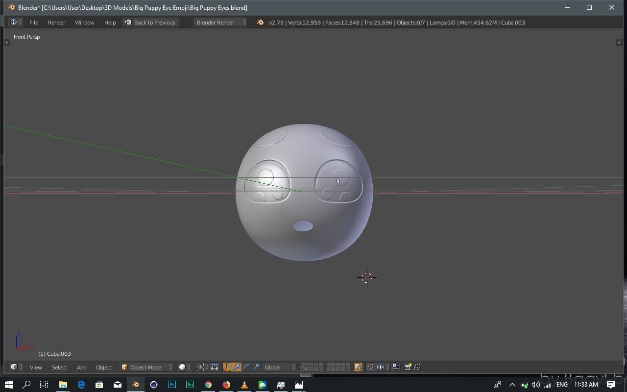Emoji Pleading Face 3D model_6