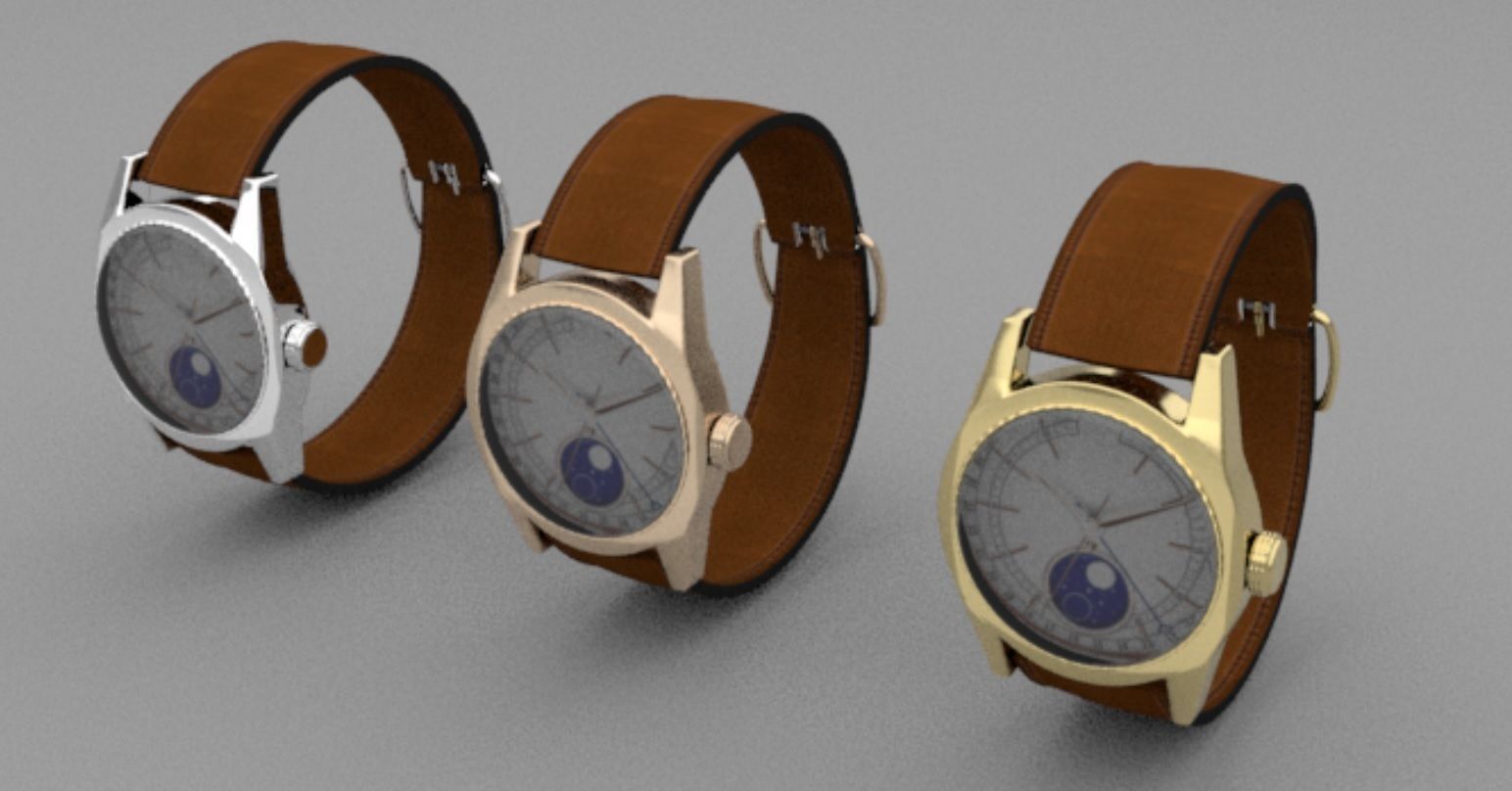 watch moon Low-poly 3D model_8