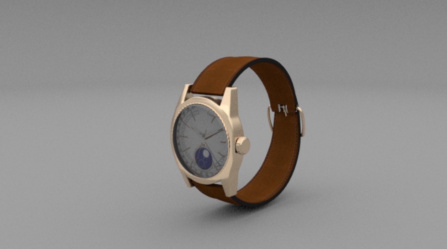 watch moon Low-poly 3D model_6