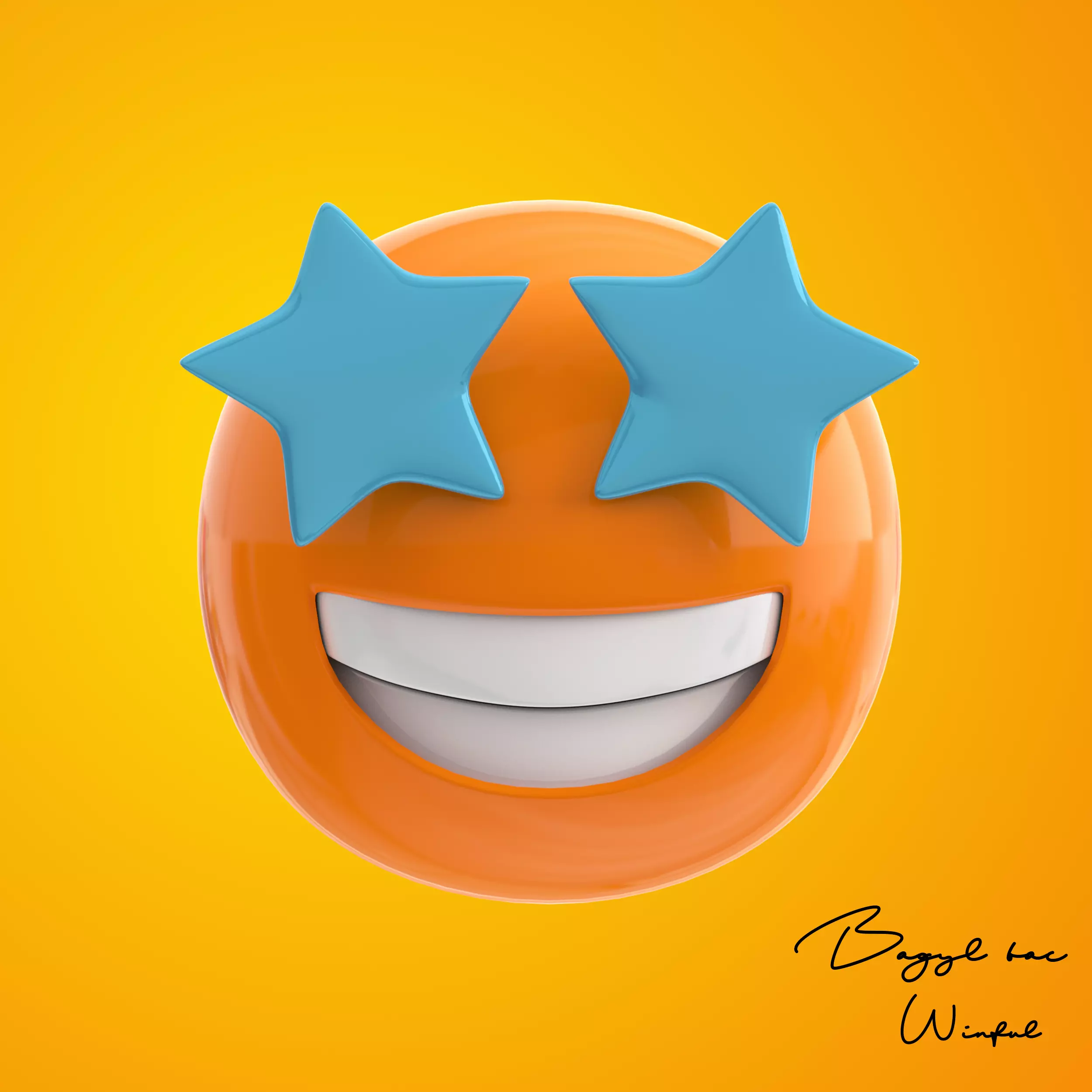 Emoji Star Struck 3D model
