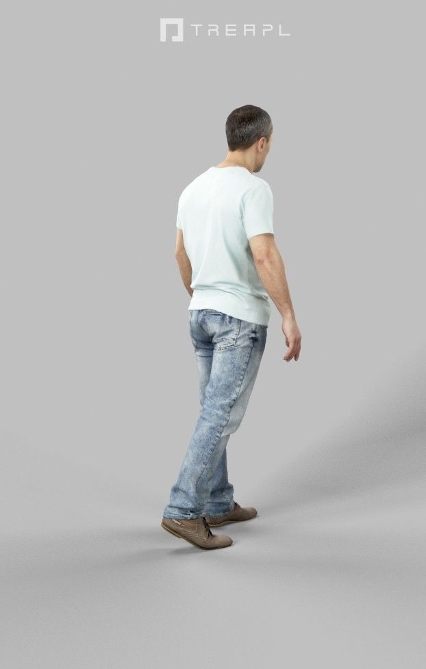 5x WALKING CASUAL MAN - VOL01 - SCANNED 3D Model Collection_37