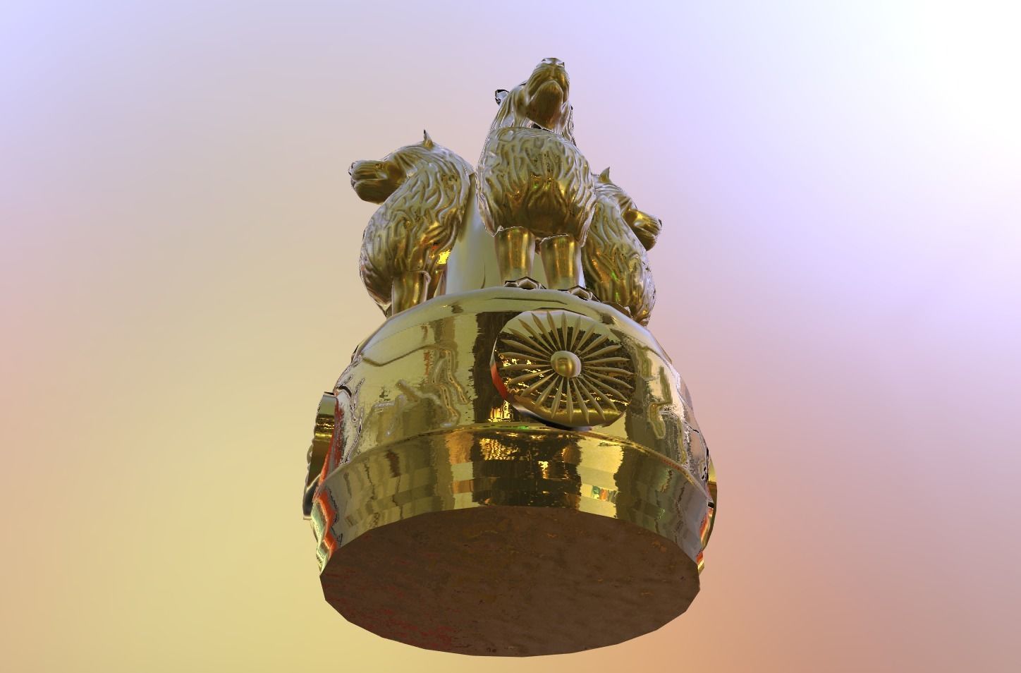 Indian National Emblem 3D model_5