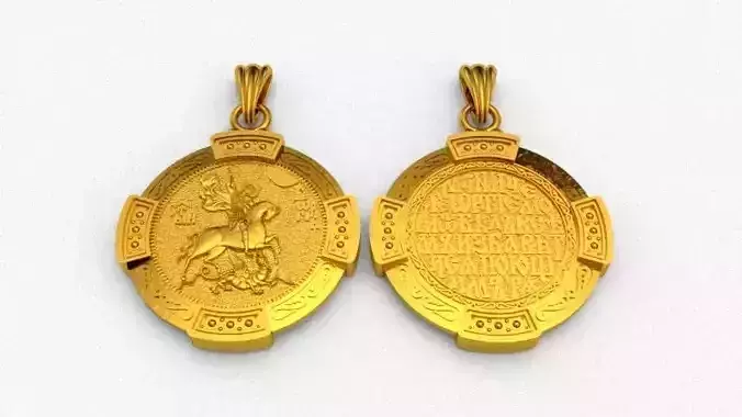 PENDANT ST GEORGE AND THE DRAGON